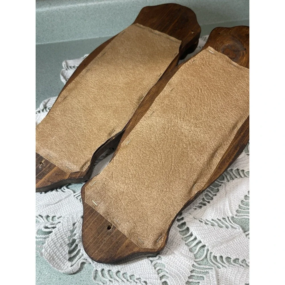 Vintage Pair Of Wooden Wall Hanging Mirrored Taper Candle Holder Sconce Rustic